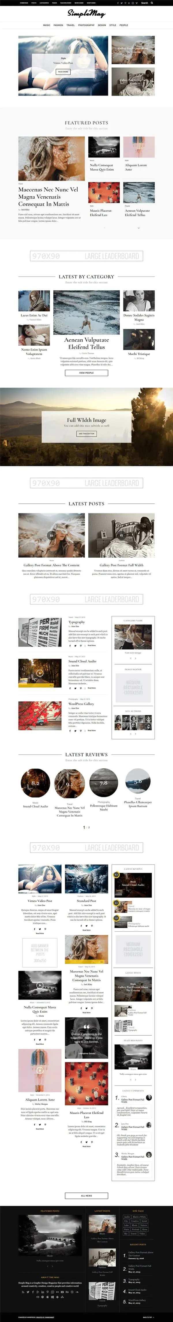 SimpleMag 大气杂志/博客WordPress主题 v5.5 英文Nulled版(未汉化)